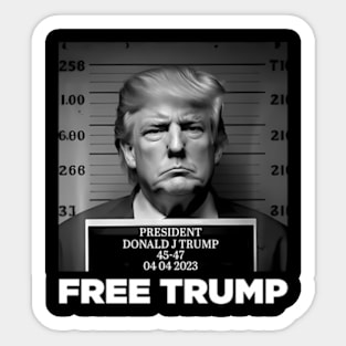 Free Donald Trump shot Sticker